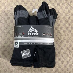 NWT RBX men’s cushioned crew socks 12 pairs